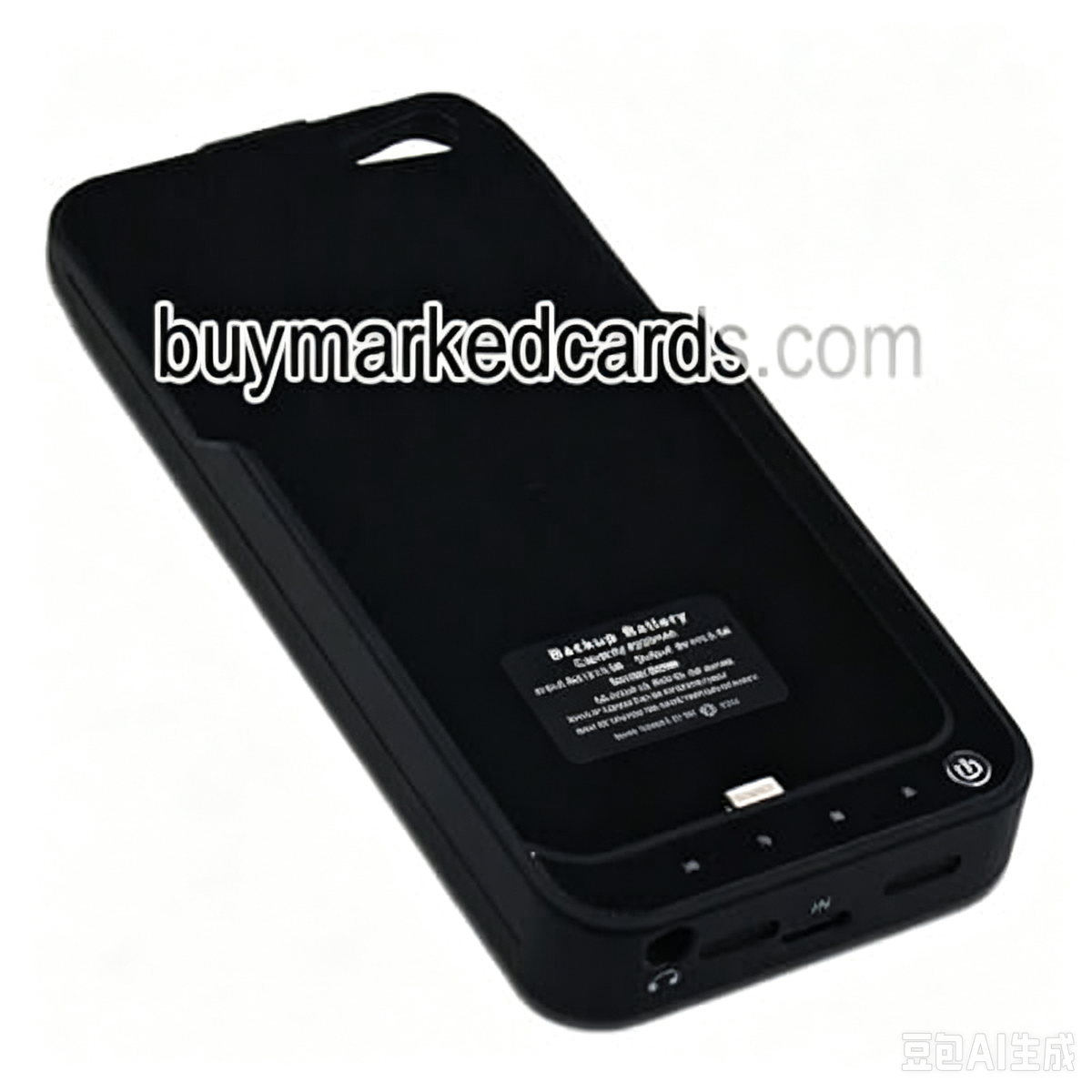 Coque de téléphone iPhone avec batterie externe et scanner de poker