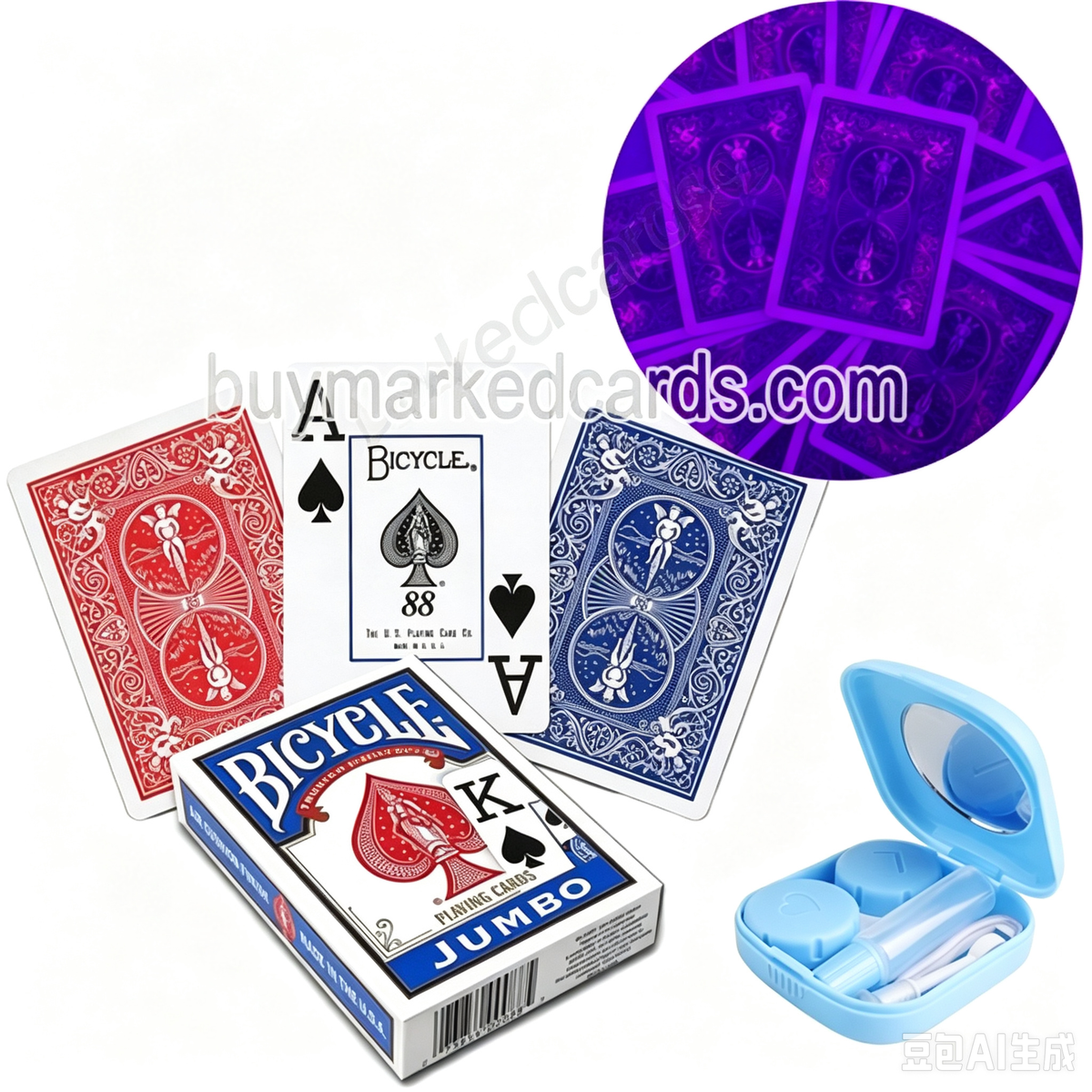 Cartes marquées Bicycle Jumbo en plastique