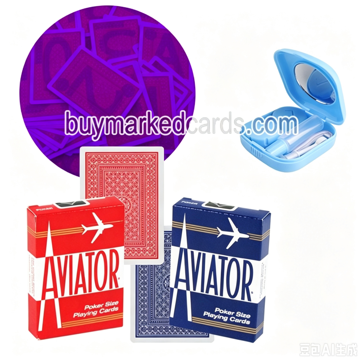 Jeu de cartes marqué Aviator