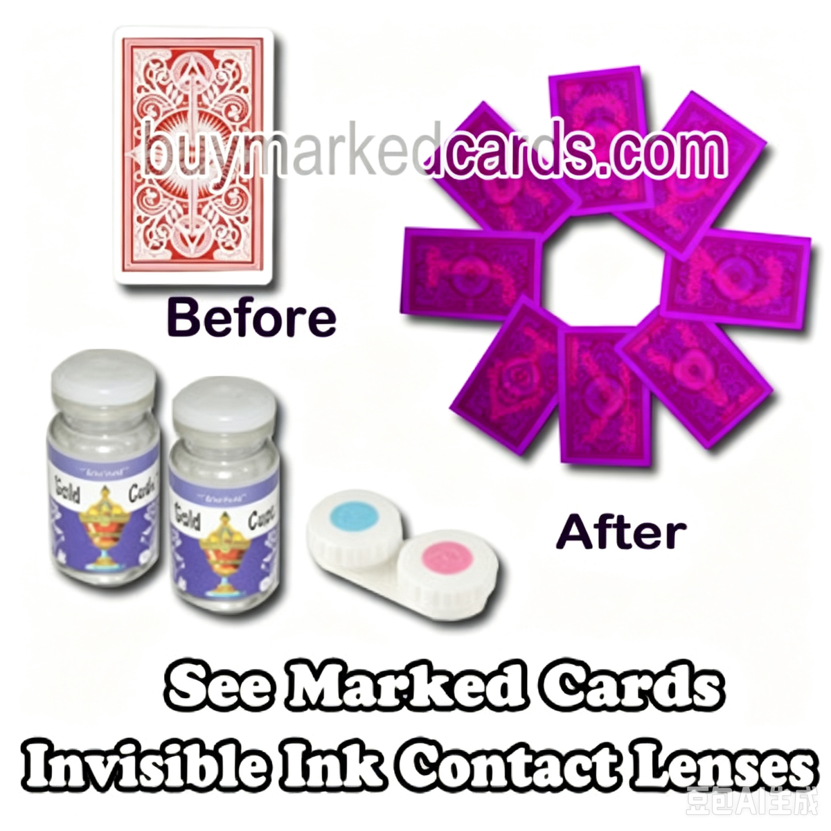 Lentilles de contact pour cartes marquées