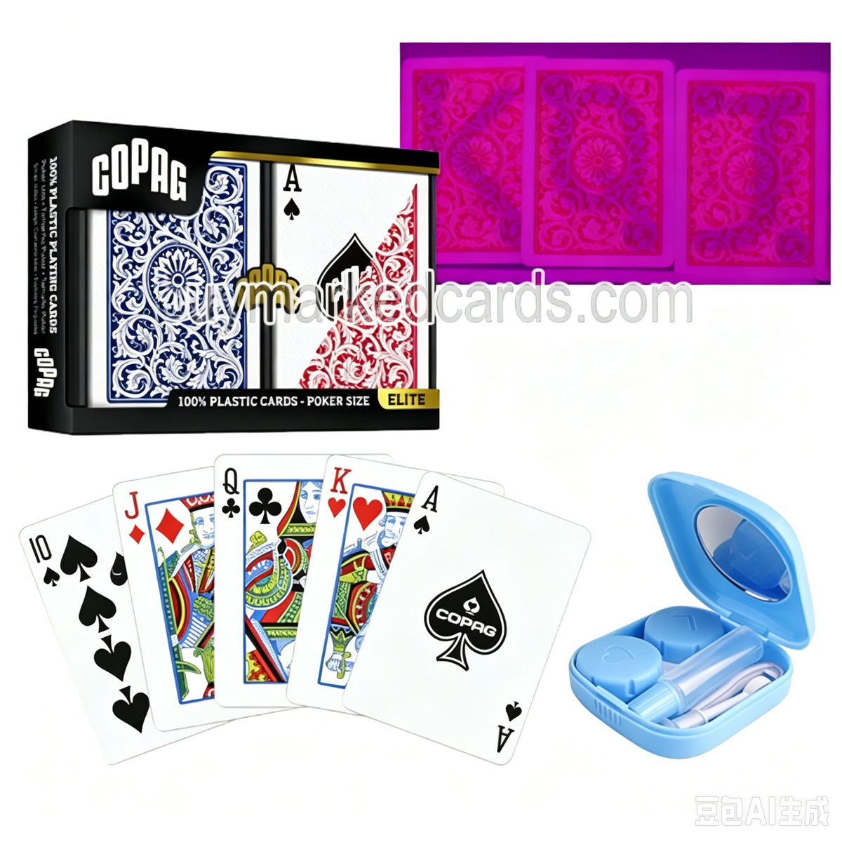 Cartes à jouer marquées Copag 1546 pour le poker