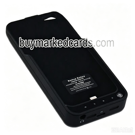 Coque de téléphone iPhone avec batterie externe et scanner de poker
