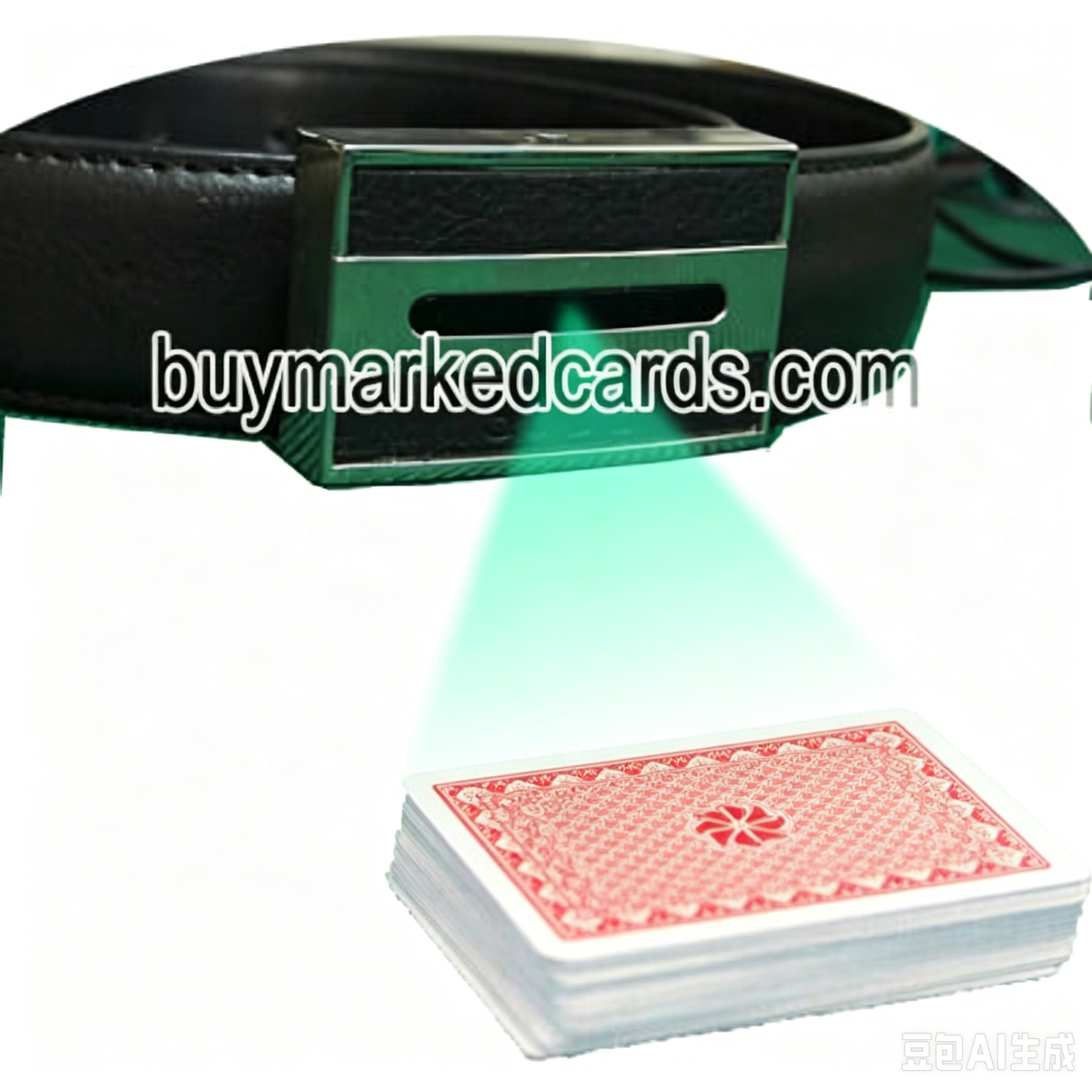 Machine de scan de cartes de poker pour ceinture en cuir